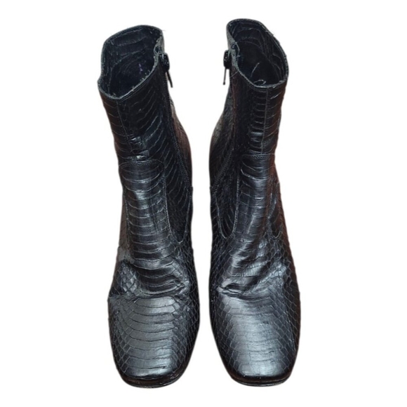 Gianni Barbato archive rare Python Leather black ankle boots shoes Size: EU 39.5 - Picture 2 of 12
